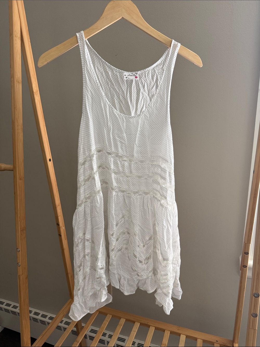 Intimately Free People Voileand Lace Trapeze Slip Dress NWOT